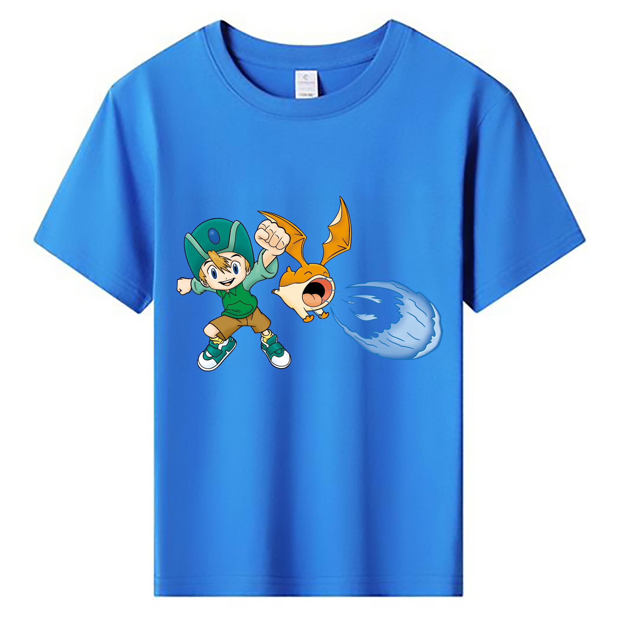 （画像用） Digimon デジタルモンスター/デジモン 綿100％キッズTシャツ（フロントプリント）
